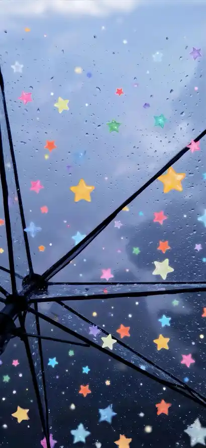 4k伞骨壁纸 - 梦幻 - 治愈 - 雨滴「哲风壁纸」