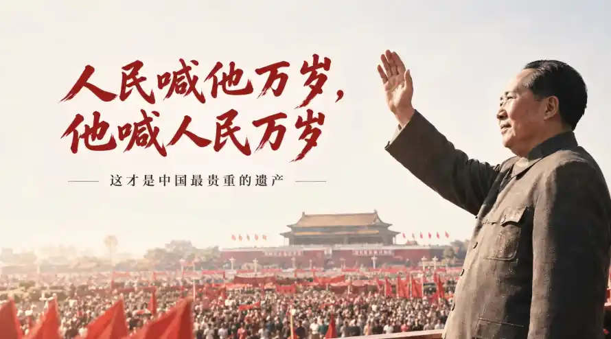 2k人群壁纸-挥手 - 红旗-中山装「哲风壁纸」