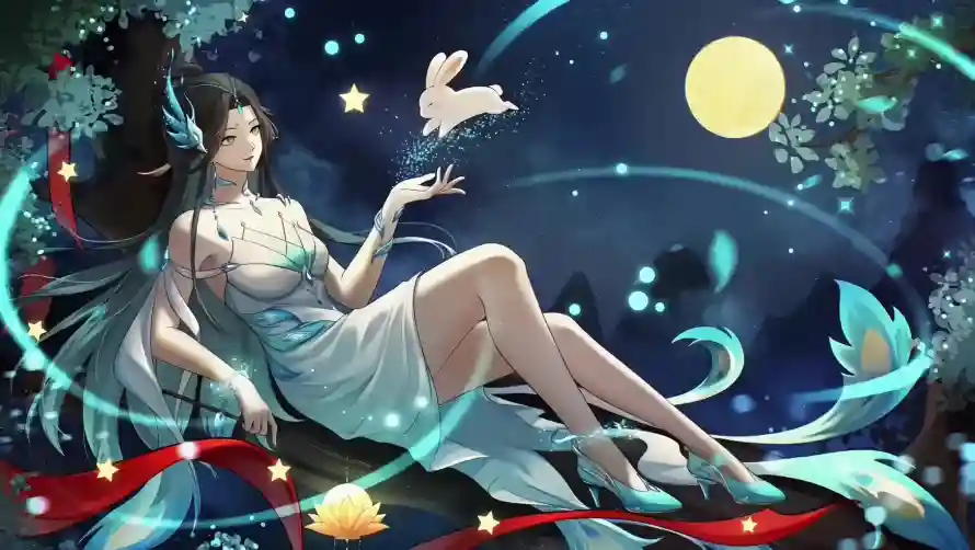4k中秋壁纸 - 仙气 - 夜晚 - 明月「哲风壁纸」