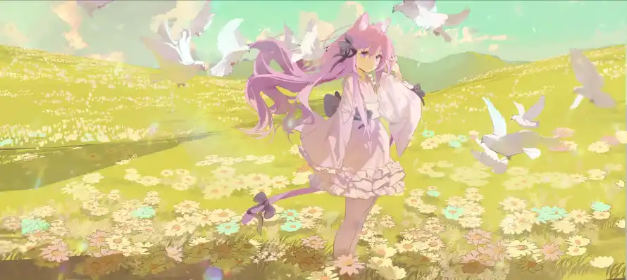 4k回头壁纸-少女 - 治愈-白裙「哲风壁纸」