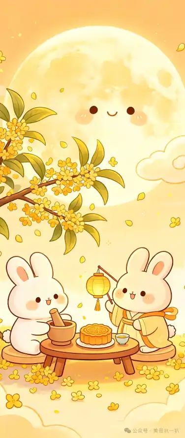 4k古风壁纸 - 捣药 - 月饼 - 桂花「哲风壁纸」
