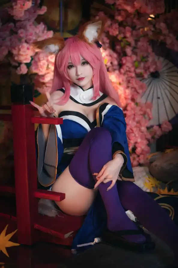 4k樱花壁纸 - 狐耳 - FGO - 油纸伞「哲风壁纸」