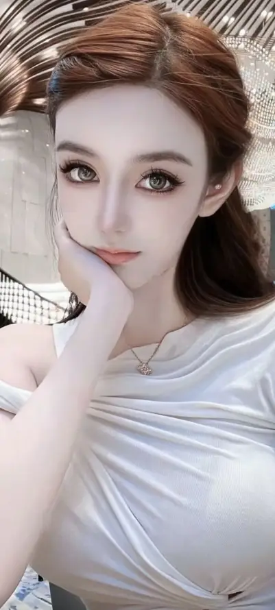 4k托腮壁纸 - 白衣 - 美女 - 自拍「哲风壁纸」