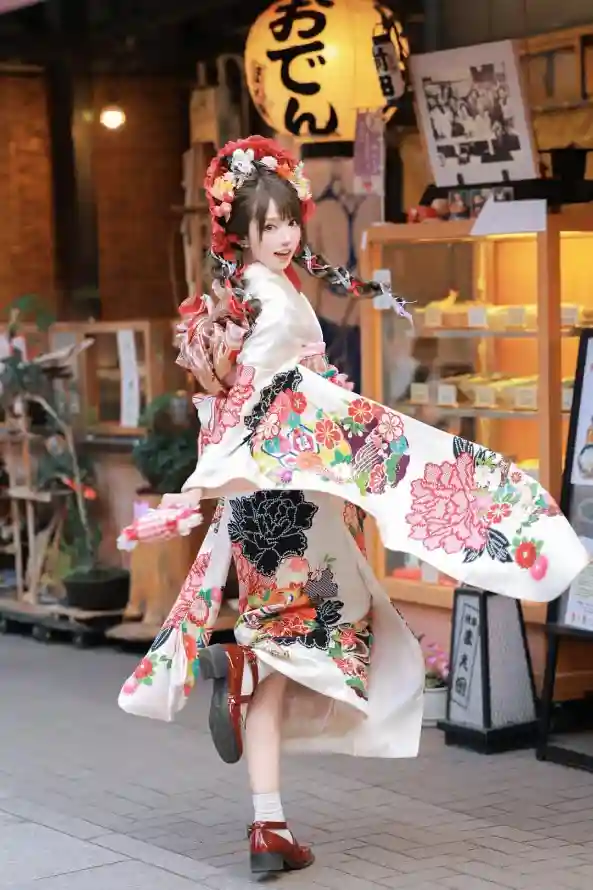 4k回头壁纸 - 少女 - 店铺 - 户外「哲风壁纸」