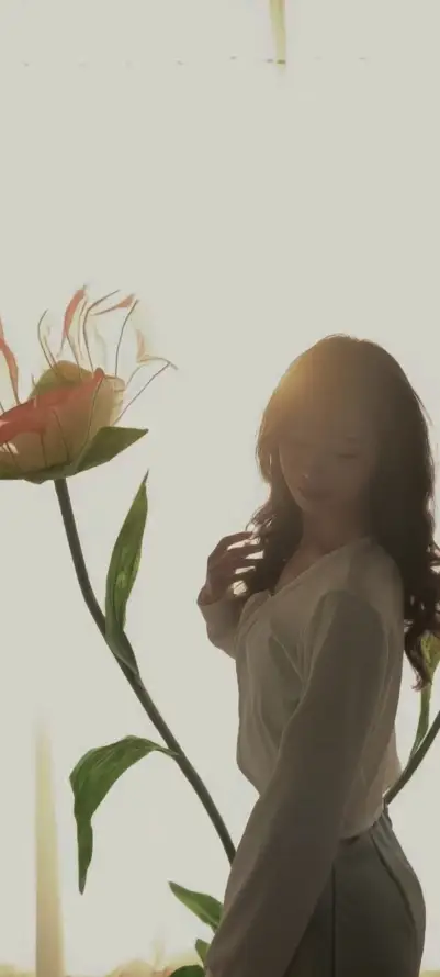 4k柔焦壁纸 - 美女 - 氛围感 - 白衬衫「哲风壁纸」