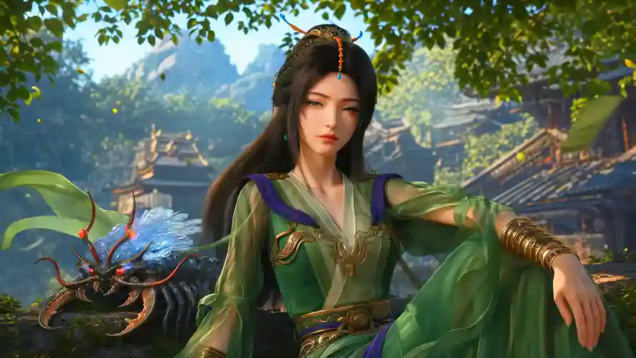 4k古装壁纸 - 妖女 - 山间 - 树影「哲风壁纸」