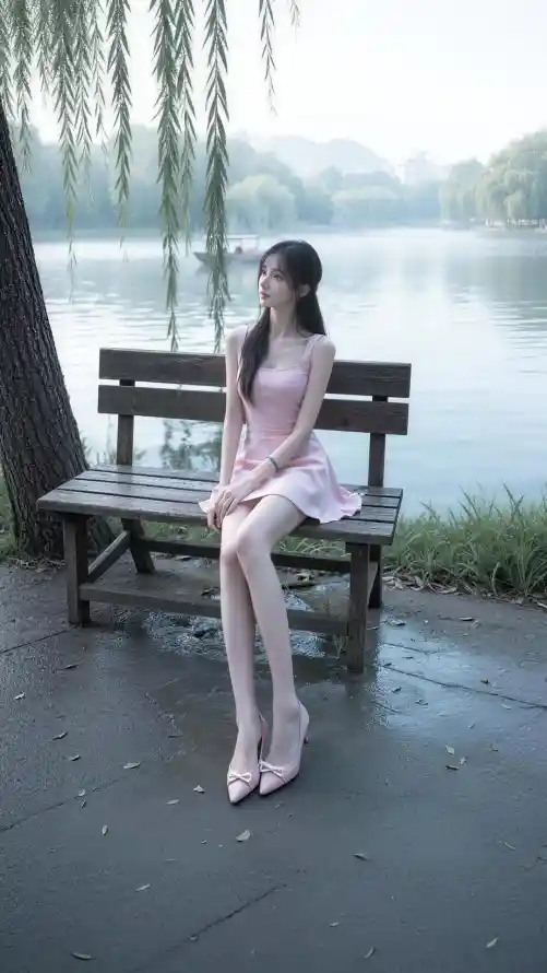 4k垂柳壁纸 - 水岸 - 湖畔 - 雨后「哲风壁纸」
