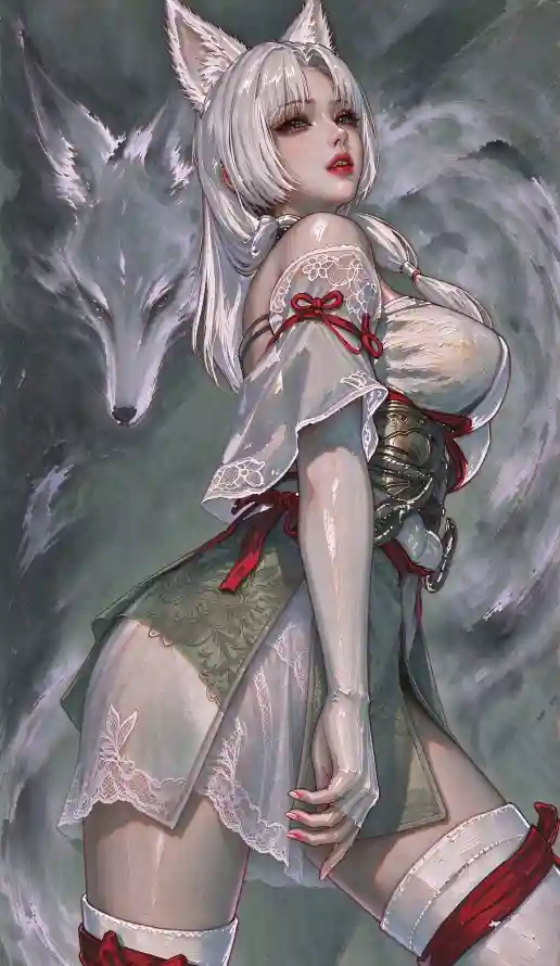 4k少女壁纸 - 插画 - 灵狐 - 狐尾「哲风壁纸」