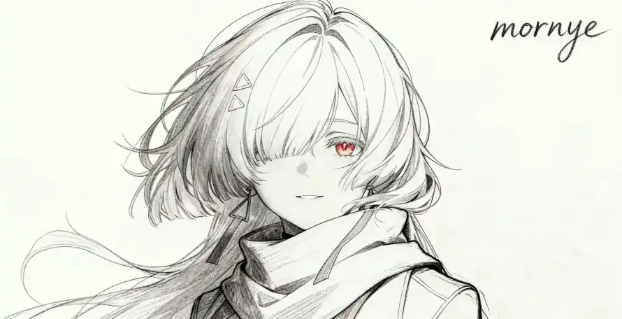 2k2K壁纸-围巾 - 少女-手绘「哲风壁纸」