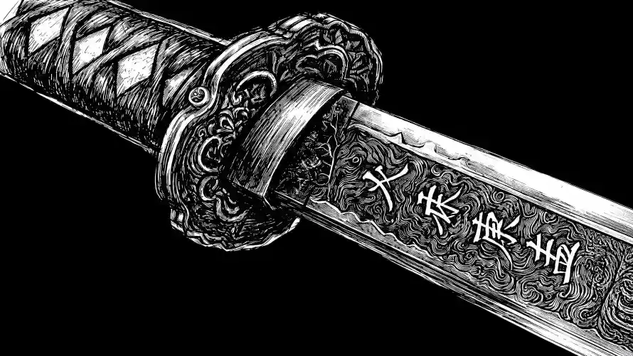 4k刀剑壁纸-刀镡 - 剑柄-特写「哲风壁纸」
