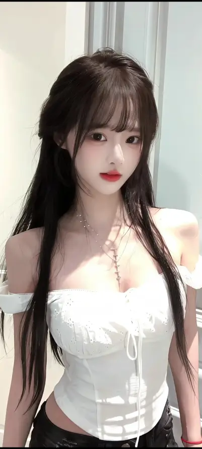4k红唇壁纸 - 美女 - 锁骨 - 长发「哲风壁纸」