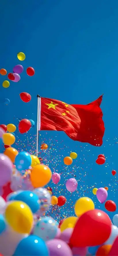 4k喜庆壁纸 - 国庆 - 庆祝 - 气球「哲风壁纸」