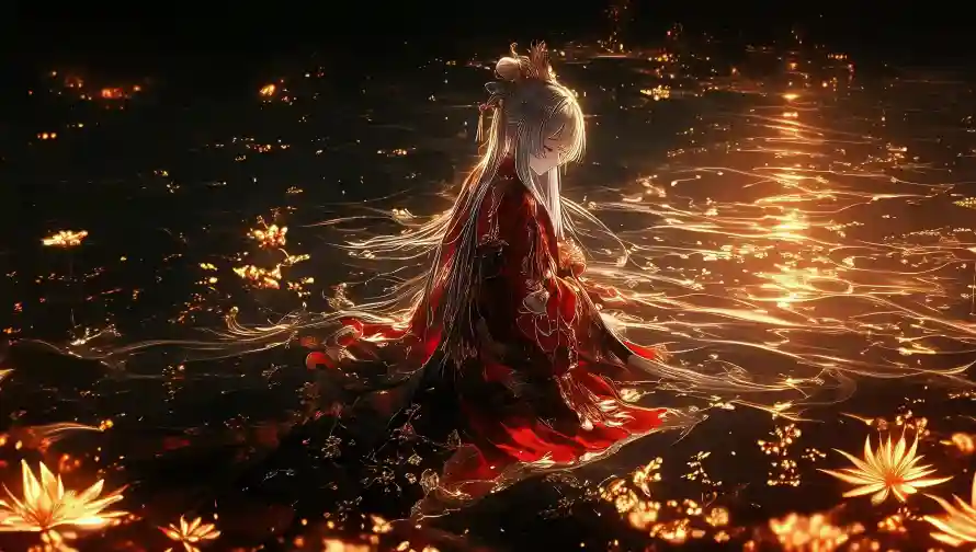 4k倒影壁纸-古风 - 国风-夜晚「哲风壁纸」