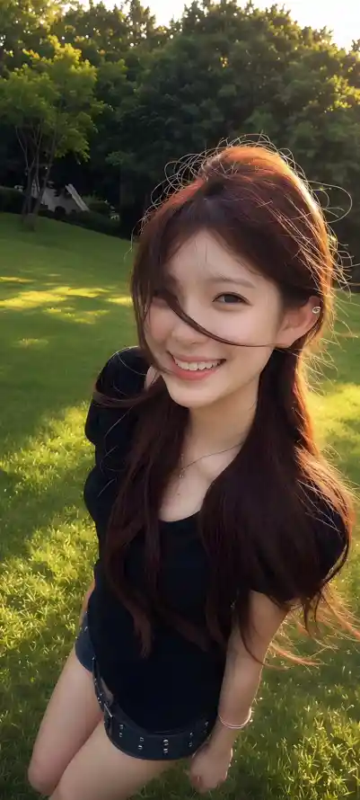 4k人像壁纸 - 夕阳 - 少女 - 户外「哲风壁纸」