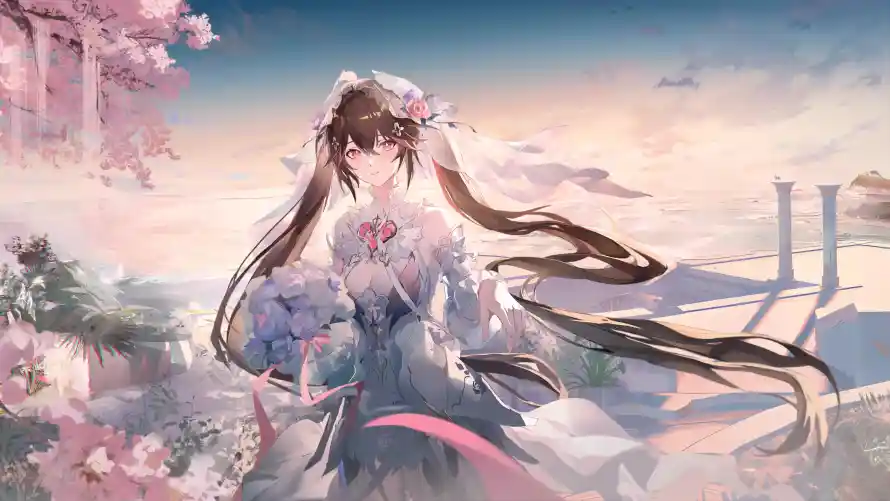 4k天空壁纸-樱花 - 户外风景-日系插画「哲风壁纸」