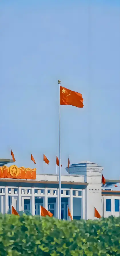 4k国庆壁纸 - 国旗 - 旗杆 - 红旗「哲风壁纸」
