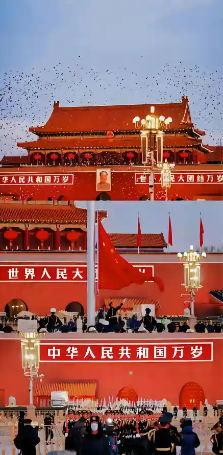 4k人群壁纸 - 北京 - 国庆 - 红旗「哲风壁纸」