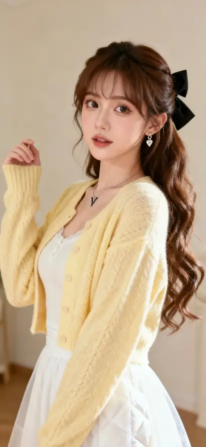 4k少女壁纸 - 暖调 - 清纯 - 耳饰「哲风壁纸」