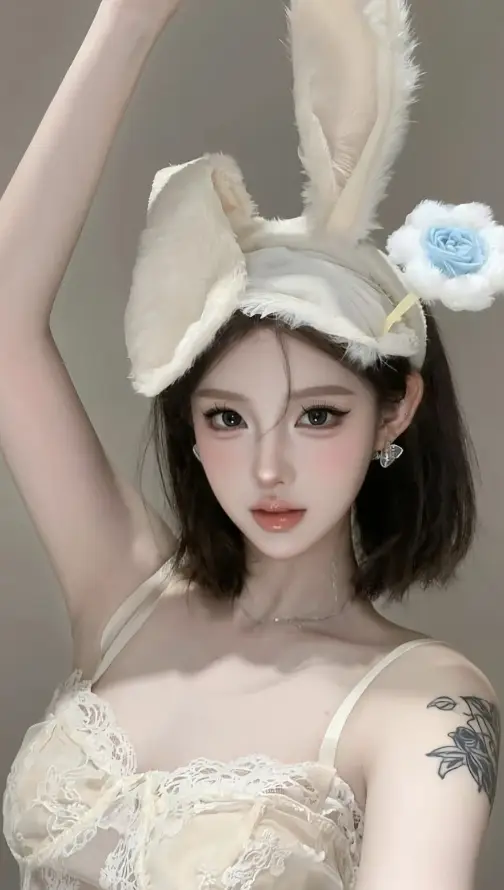 4k抬臂壁纸 - 短发 - 纹身 - 美女「哲风壁纸」
