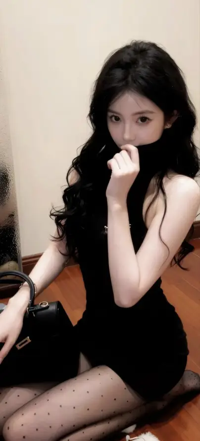 4k坐姿壁纸 - 美女 - 氛围感 - 纯欲风「哲风壁纸」