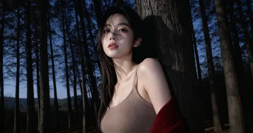 3k写真壁纸-吊带 - 户外-暮色「哲风壁纸」