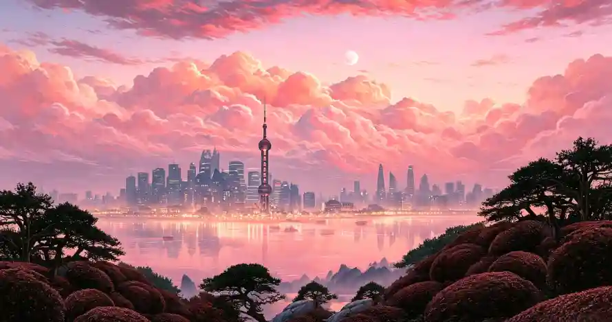 4k上海壁纸 - 晚霞 - 松树 - 黄昏「哲风壁纸」 4k上海壁纸 - 晚霞 - 松树 - 黄昏「哲风壁纸」