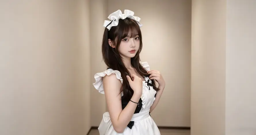3k发饰壁纸-少女 - 居家-走廊「哲风壁纸」