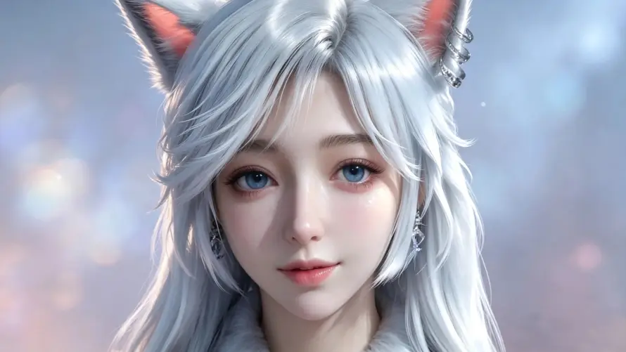 4k国漫壁纸 - 特写 - 狐耳 - 美女「哲风壁纸」