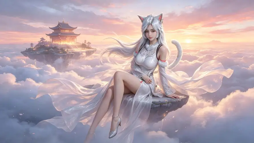 4k云海壁纸 - 云端 - 仙侠 - 仙宫「哲风壁纸」