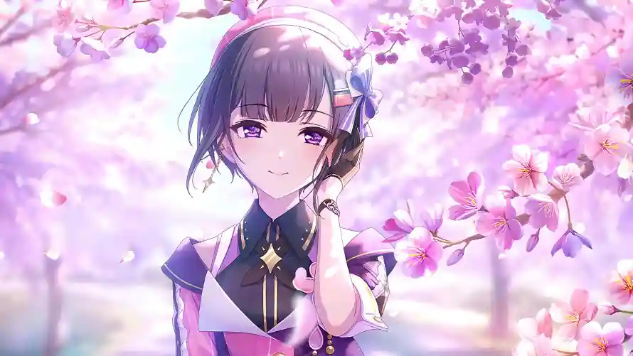 4k偶像壁纸-少女 - 柔光-樱花「哲风壁纸」