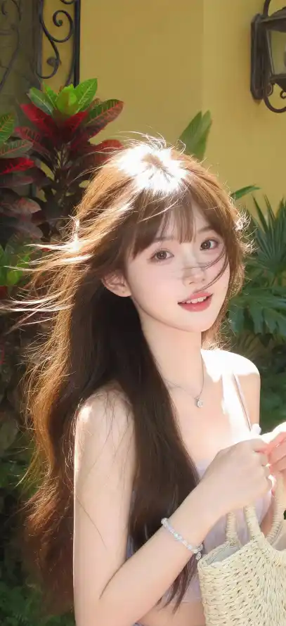 4k吊带壁纸 - 夏日 - 微笑 - 户外「哲风壁纸」