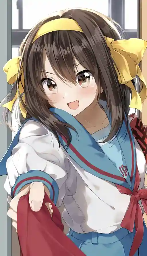 4k少女壁纸 - 校园 - 笑脸 - 脸红「哲风壁纸」