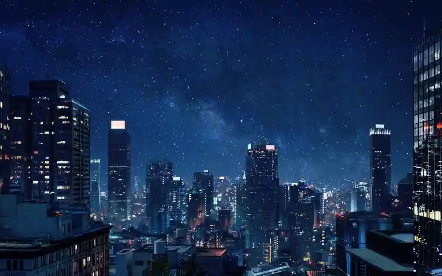 3k夜空壁纸-星空 - 都市-二次元「哲风壁纸」