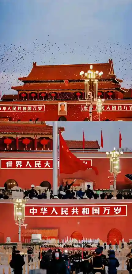 4k人群壁纸 - 国庆 - 灯笼 - 白鸽「哲风壁纸」