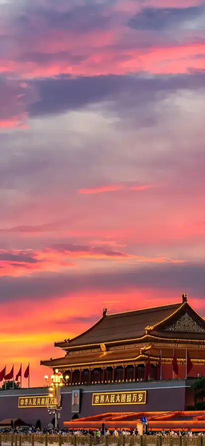 4k北京壁纸 - 城楼 - 夕阳 - 彩云「哲风壁纸」