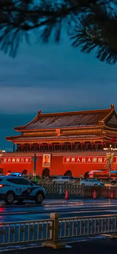 4k北京壁纸 - 城楼 - 暮色 - 松枝「哲风壁纸」