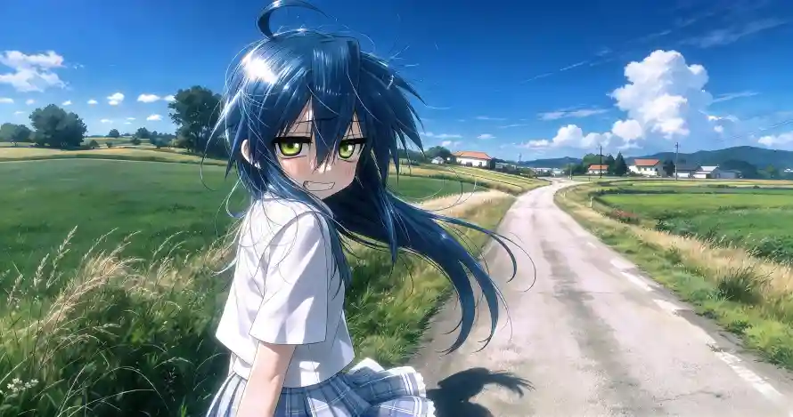3k动漫壁纸-回头 - 治愈-田野「哲风壁纸」
