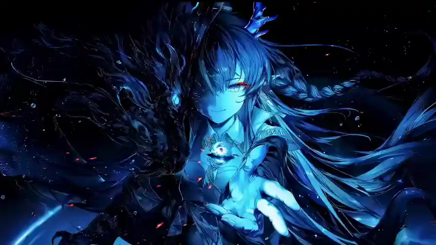 4k奇幻壁纸-星光 - 暗黑-长发「哲风壁纸」