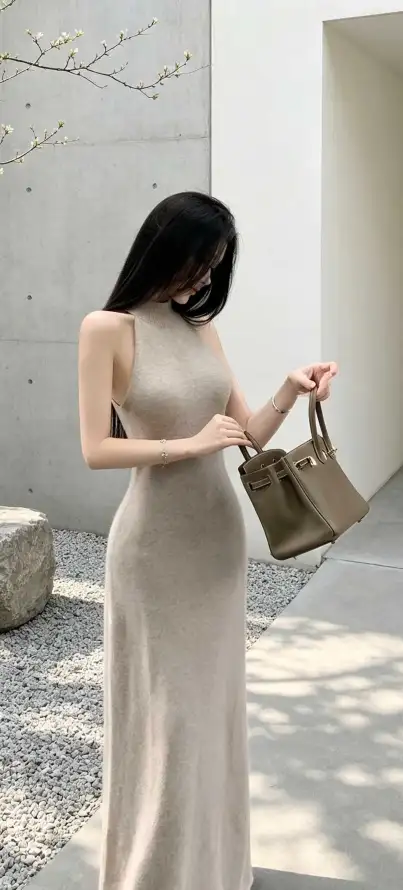 4k优雅壁纸 - 侧身 - 庭院 - 穿搭「哲风壁纸」