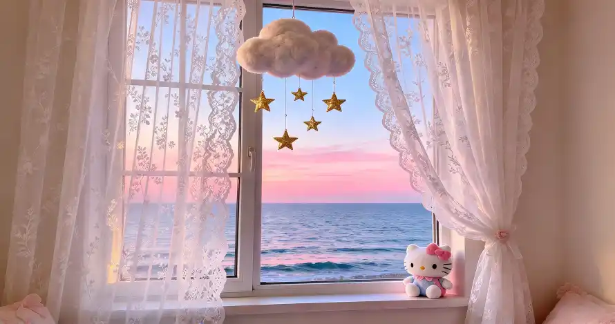 3k海景壁纸-黄昏 - 少女心-云朵挂饰「哲风壁纸」