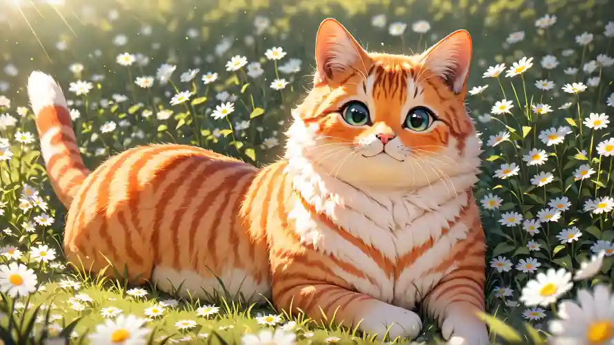 4k动漫壁纸 - 橘猫 - 治愈 - 花丛「哲风壁纸」 4k动漫壁纸 - 橘猫 - 治愈 - 花丛「哲风壁纸」