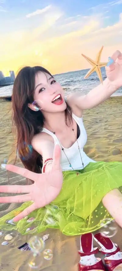 4k夏日壁纸 - 日落 - 沙滩 - 海星「哲风壁纸」