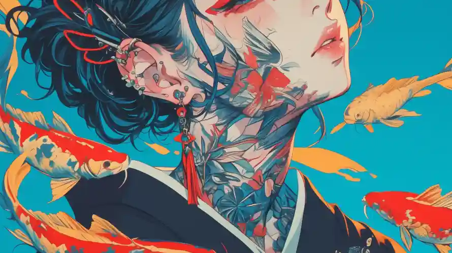 3k侧脸壁纸-和风 - 国风-插画「哲风壁纸」