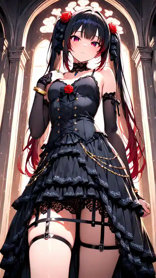 4k少女壁纸 - 紫瞳 - 腿环 - 蕾丝「哲风壁纸」
