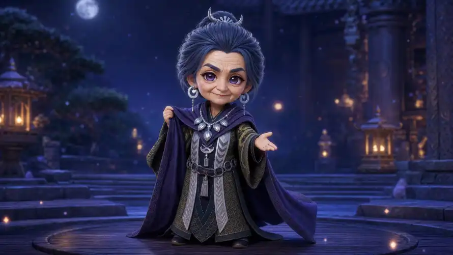 2k3D壁纸-Q版 - 伸手-古风「哲风壁纸」