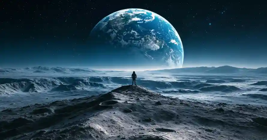 3k孤寂壁纸-宇宙 - 山脉-星空「哲风壁纸」