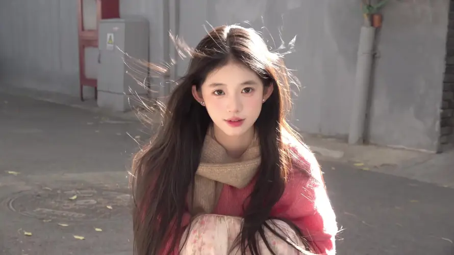 4k可爱壁纸-围巾 - 小饼-少女「哲风壁纸」