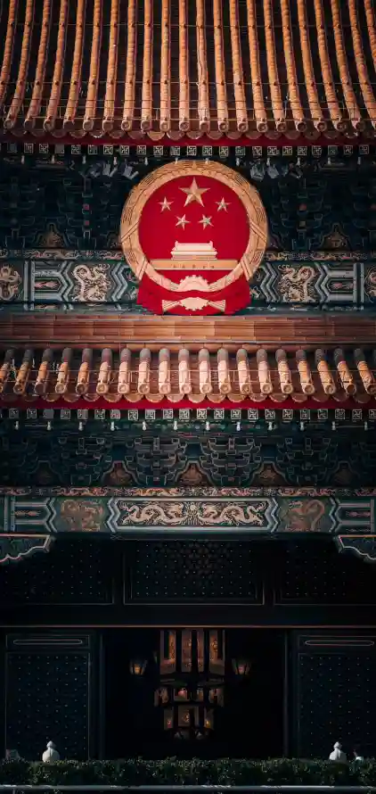 4k国徽壁纸 - 斗拱 - 梁枋 - 飞檐「哲风壁纸」