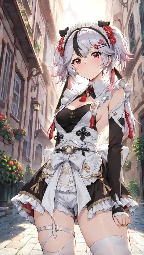 4k少女壁纸 - 椿 - 插画 - 白发「哲风壁纸」