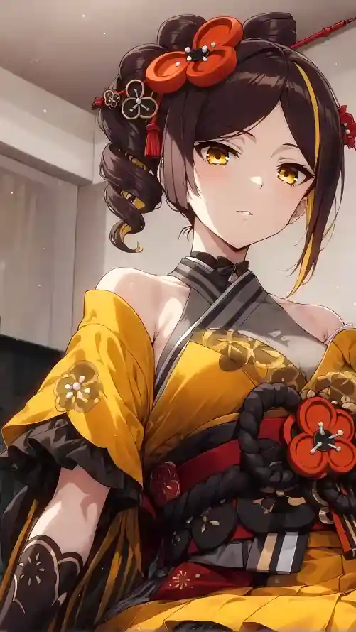 4k千织壁纸 - 原神 - 少女 - 盘发「哲风壁纸」